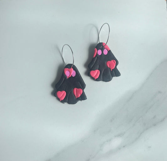 Drippy Ghost Polymerclay Earrings