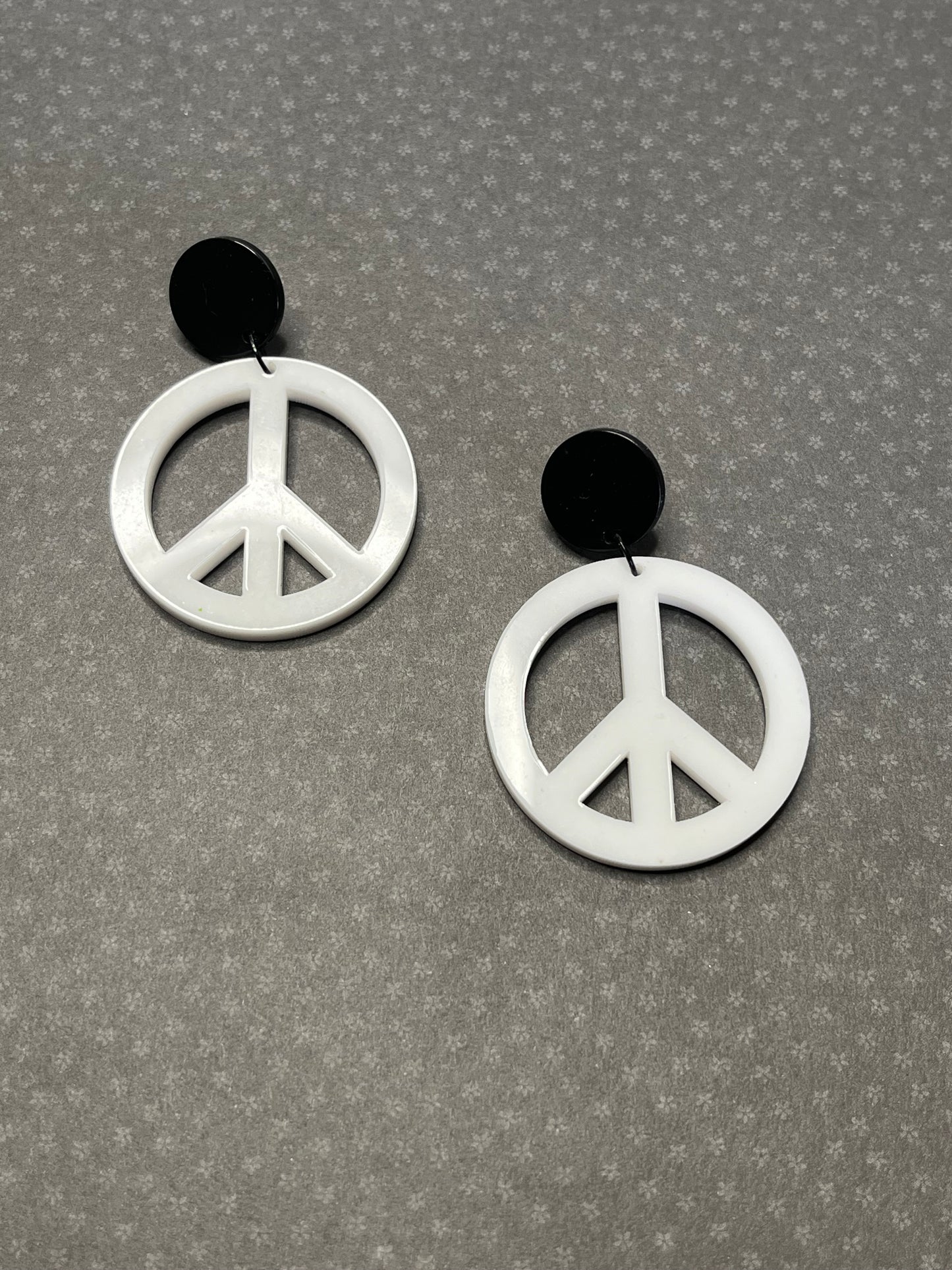 Acrylic peace earrings