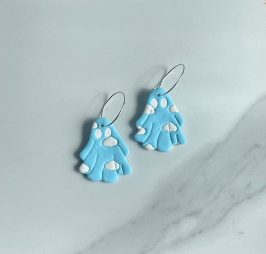 Cloud Ghost Polymerclay Earrings