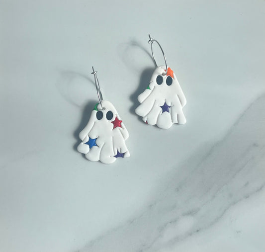 Circus Ghost Polymerclay Earrings