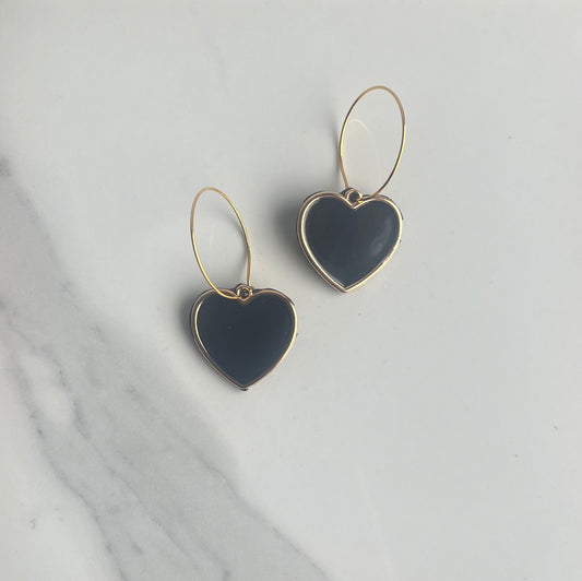 Maddie Polymerclay Heart Hoops