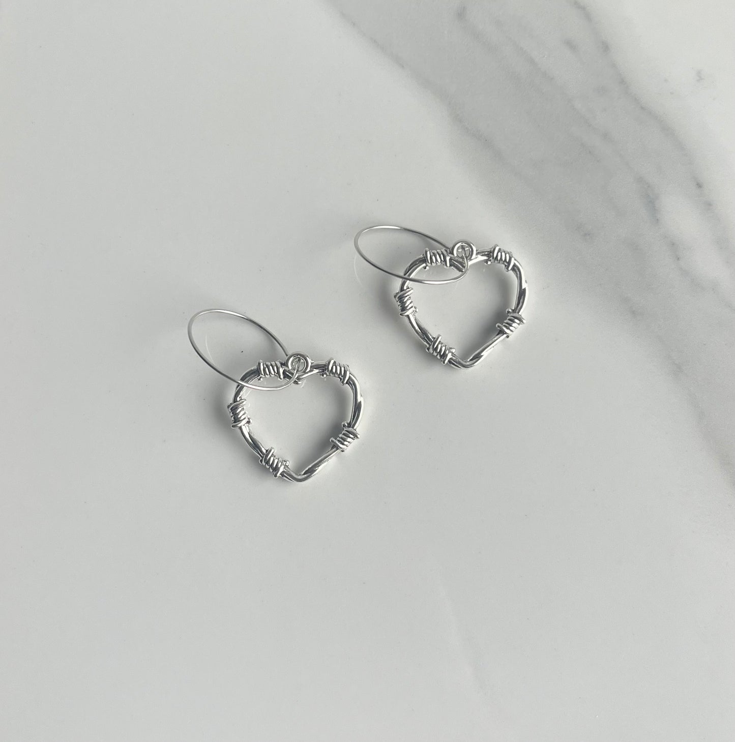 Barbed Heart Hoops