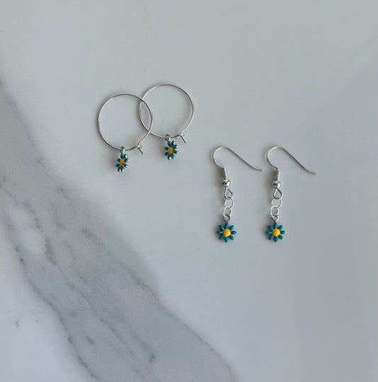 Mini Daisy Stainless Steel Earrings